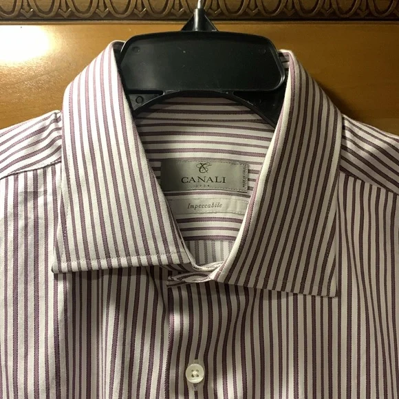 NWOT Canali Impeccabile Dress Shirt Size 17.5 Dress Shirts